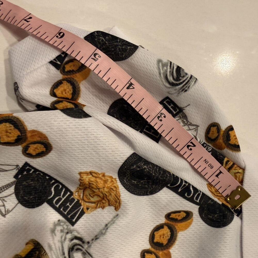 Glam Medium Dog Onesie | Designer Inspired Black Gold & White Pet Outfit - Picture 7 of 8
